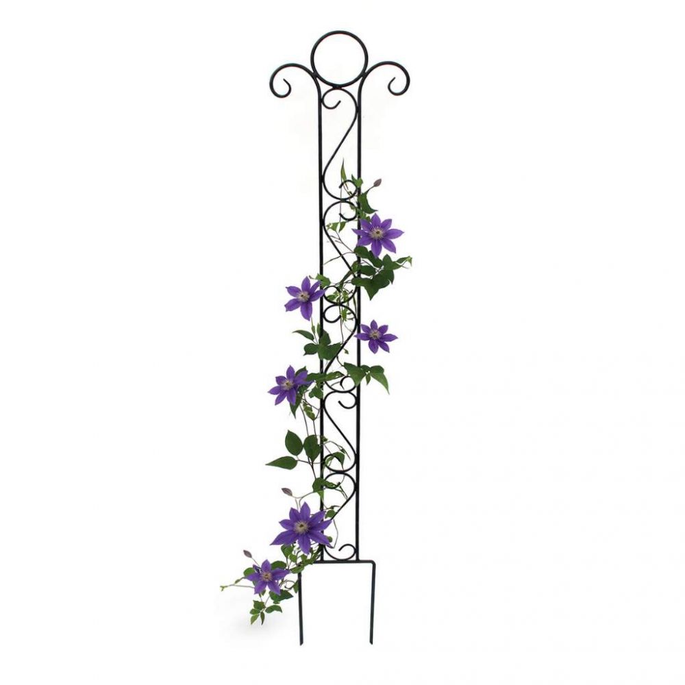 DanDiBo Plant Support Trellis Metal 135 cm Ground Spike Classic Garden Stake Climbing Support Plant Holder Trellis Column Garden Flower Stake