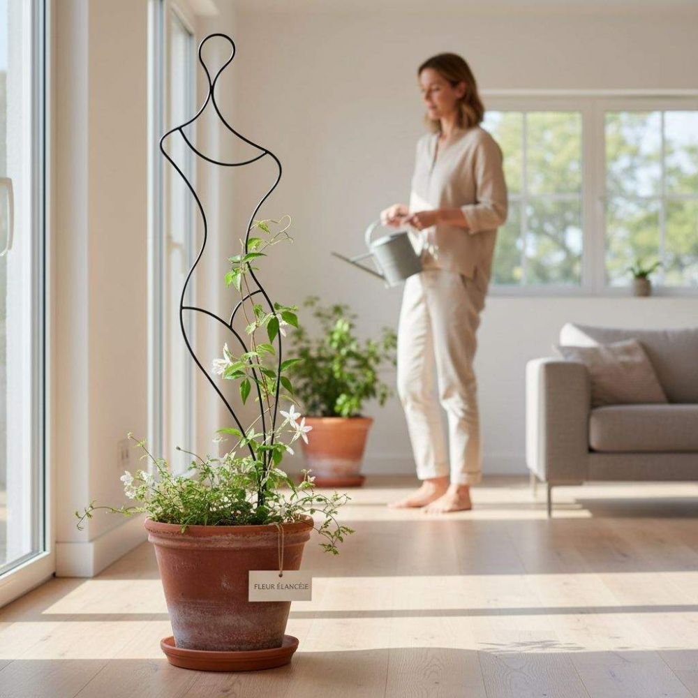 DanDiBo Plant Support Climbing Trellis Metal 140 cm Ground Stake Gracia Garden Stake Trellis Climbing Plants Flower Holder Garden Column Flower Stake