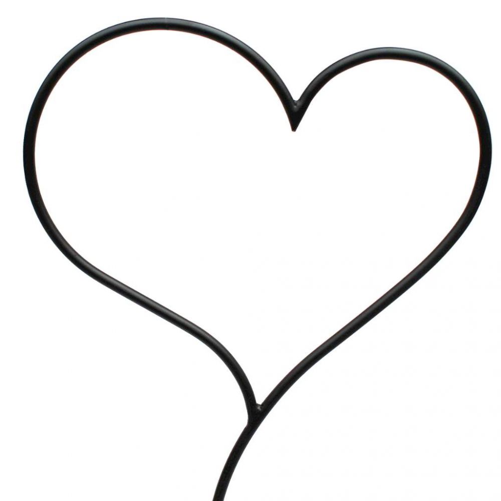 DanDiBo Rankhilfe Kletterhilfe Metall 150 cm Bodenstecker Herz Gartenstecker Rankgitter Kletterpflanzen Blumenhalter Ranksäule Garten Blumen Herzstecker