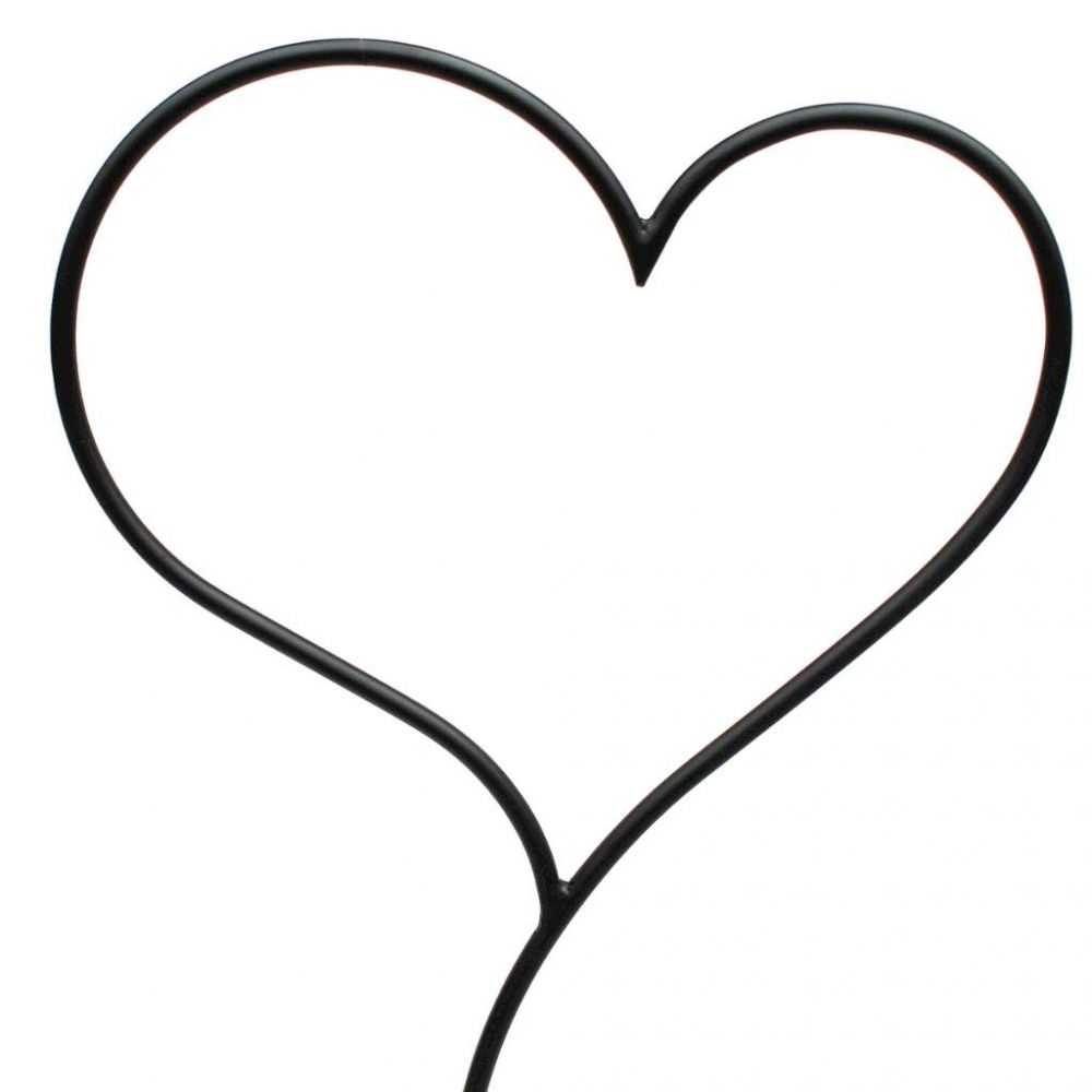 DanDiBo Plant Support Climbing Trellis Metal 150 cm Ground Spike Heart Garden Stake Trellis Climbing Plants Flower Holder Garden Heart Stake