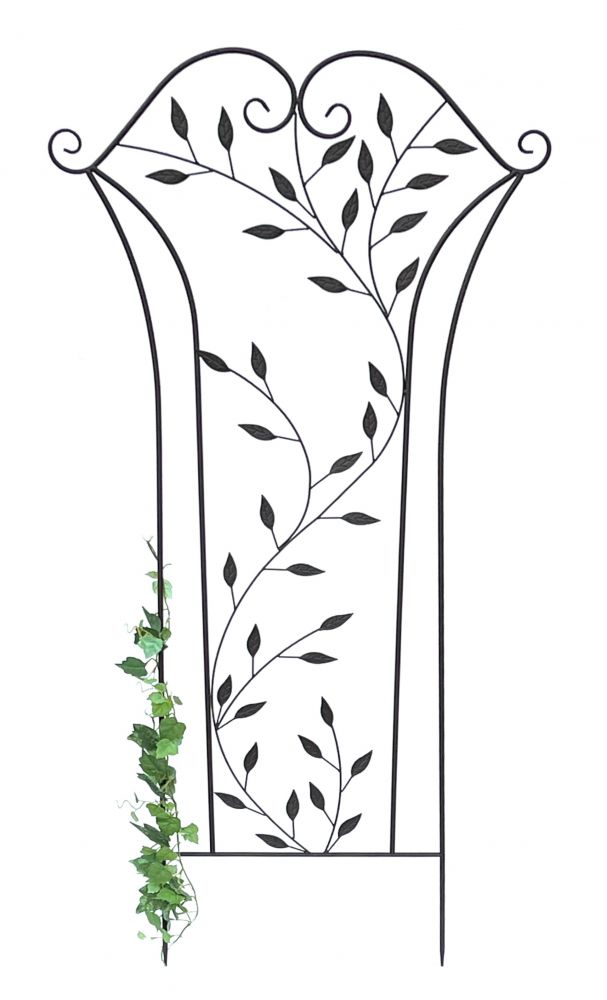 DanDiBo climbing aid metal trellis 135 cm brown climbing pole climbing aid ground plug 100974 flower holder climbing column