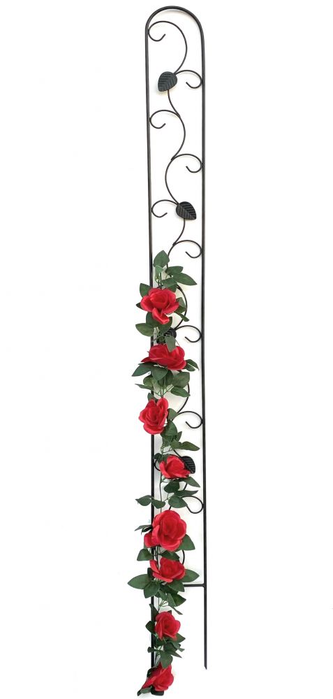 DanDiBo Rankhilfe Metall Rankgitter 140 cm Schwarz Rankstab Kletterhilfe Bodenstecker 96249 Blumenhalter Ranksäule