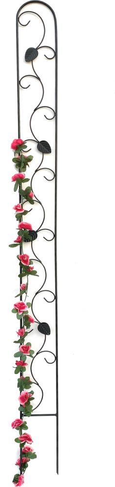 DanDiBo Rankhilfe Metall Rankgitter 140 cm Schwarz Rankstab Kletterhilfe Bodenstecker 96249 Blumenhalter Ranksäule