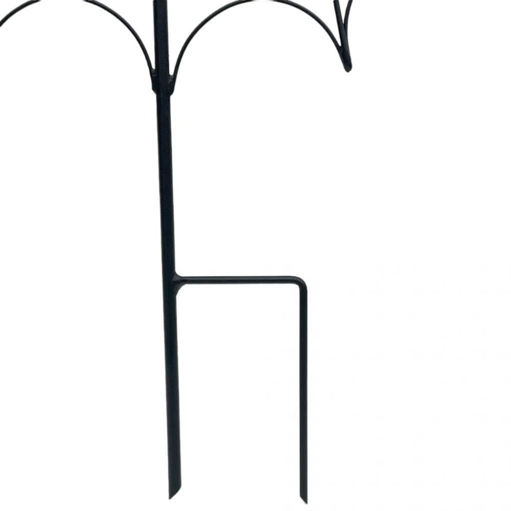 DanDiBo Plant Support Trellis Metal Black H-150 cm Garden Umbrella Design Climbing Plant Support Rose Trellis Ground Spike Plant Holder Climbing Column