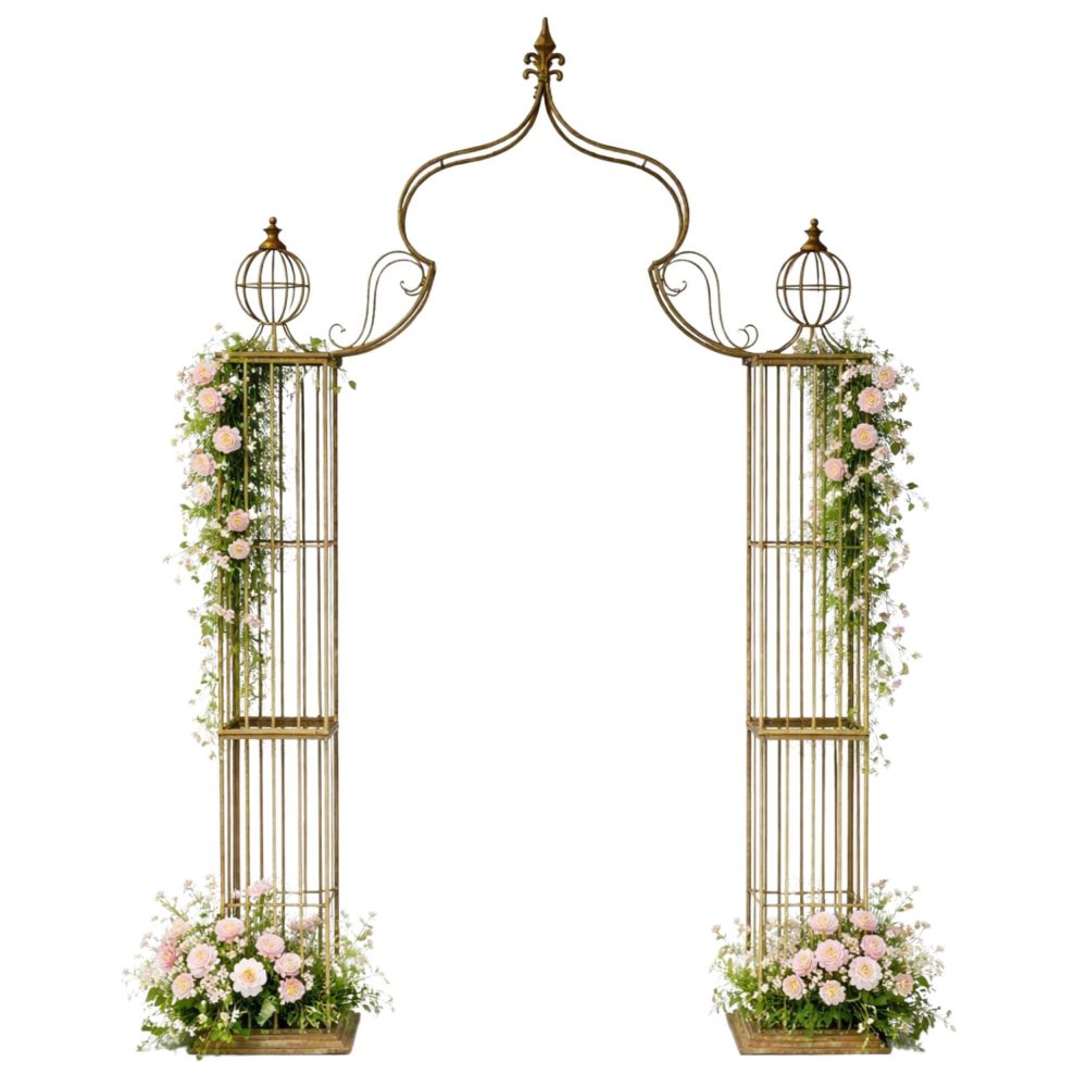 Rosenbogen aus Metall Stabil Rankbogen 275x170 cm 93969 Gartenbogen Torbogen Rundbogen Garten Rankhilfe Bogen