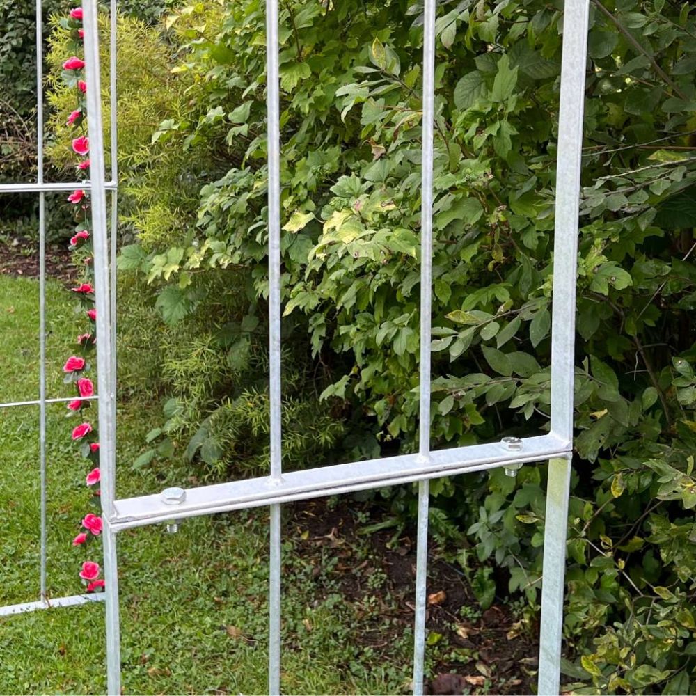 DanDiBo Rosenbogen aus Metall Stabil Verzinkt 140 cm Rankbogen 96519 Gartenbogen Torbogen Rundbogen Pflanzbogen Massiv Feuerverzinkt Garten Wetterfest Volleisen