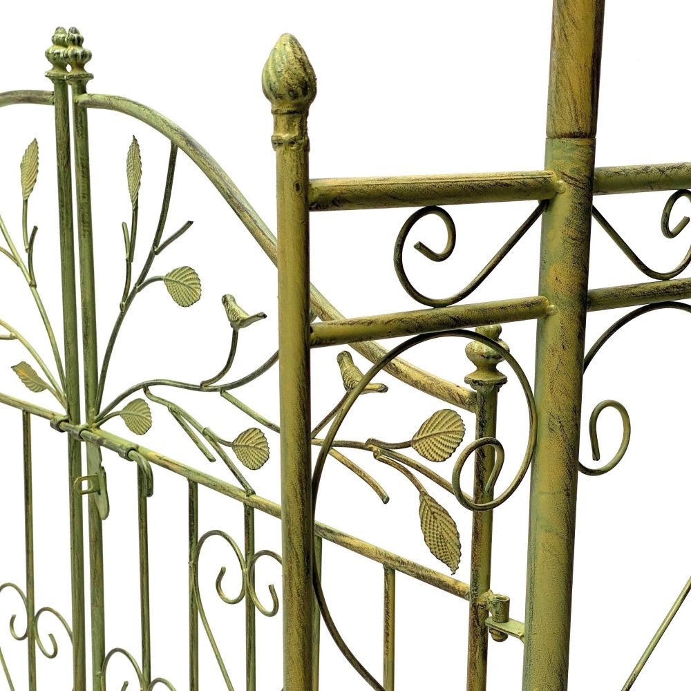 DanDiBo Metal Rose Arch with Gate, Sturdy, 130 cm Wide, Climbing Plant Arch 93997, Garden Arch, Gate Arch, Round Arch, Heavy-Duty, Weather-Resistant