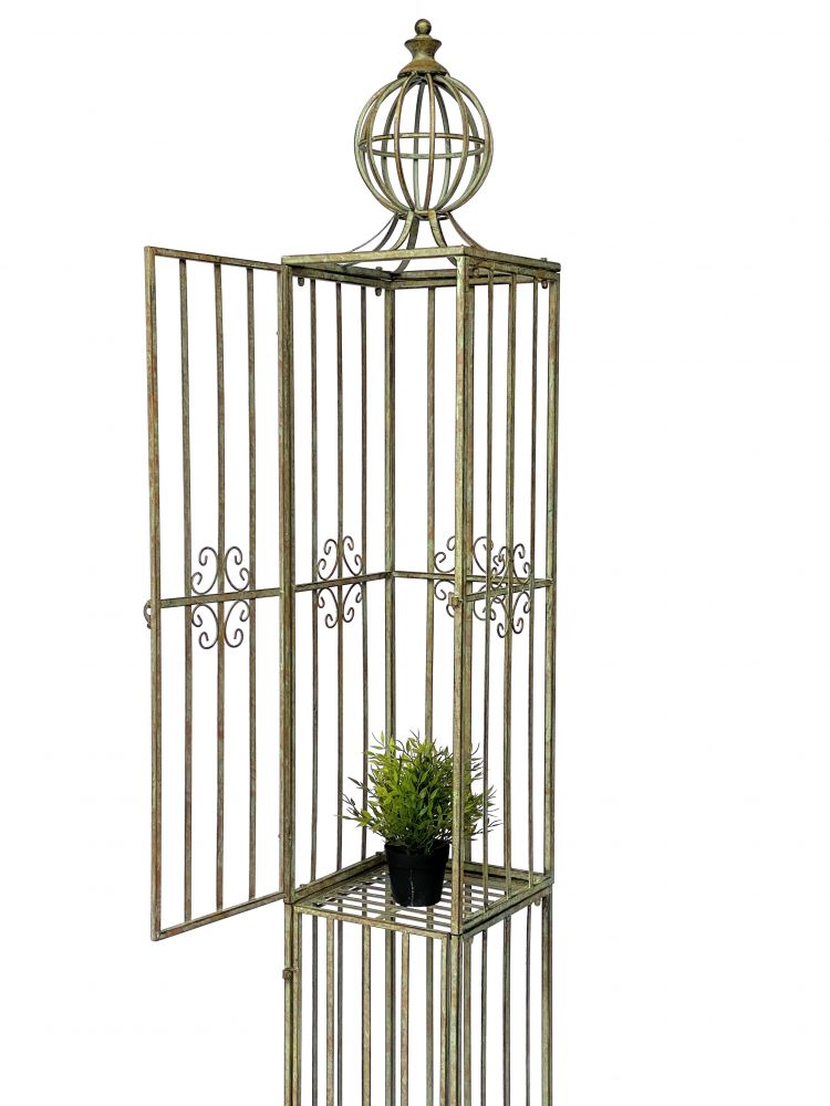 DanDiBo Rosensäule Rosenturm Rankhilfe Metall 230 cm Ranksäule 93970 Rankgitter Rosen Säule Garten