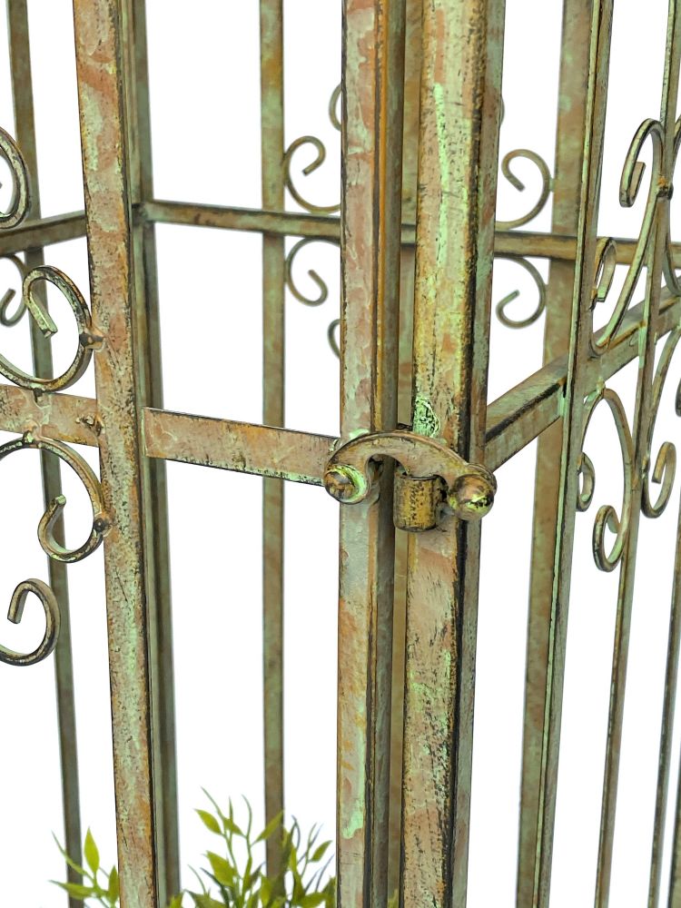 Rosensäule Rosenturm Rankhilfe Metall 230 cm Ranksäule