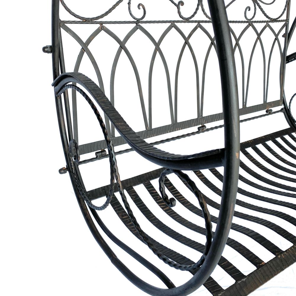 DanDiBo Outdoor Hanging Swing Bench for 2 People, Garden Swing without Frame, Model 1868, Metal Hanging Bench with Chain, Weather-Resistant