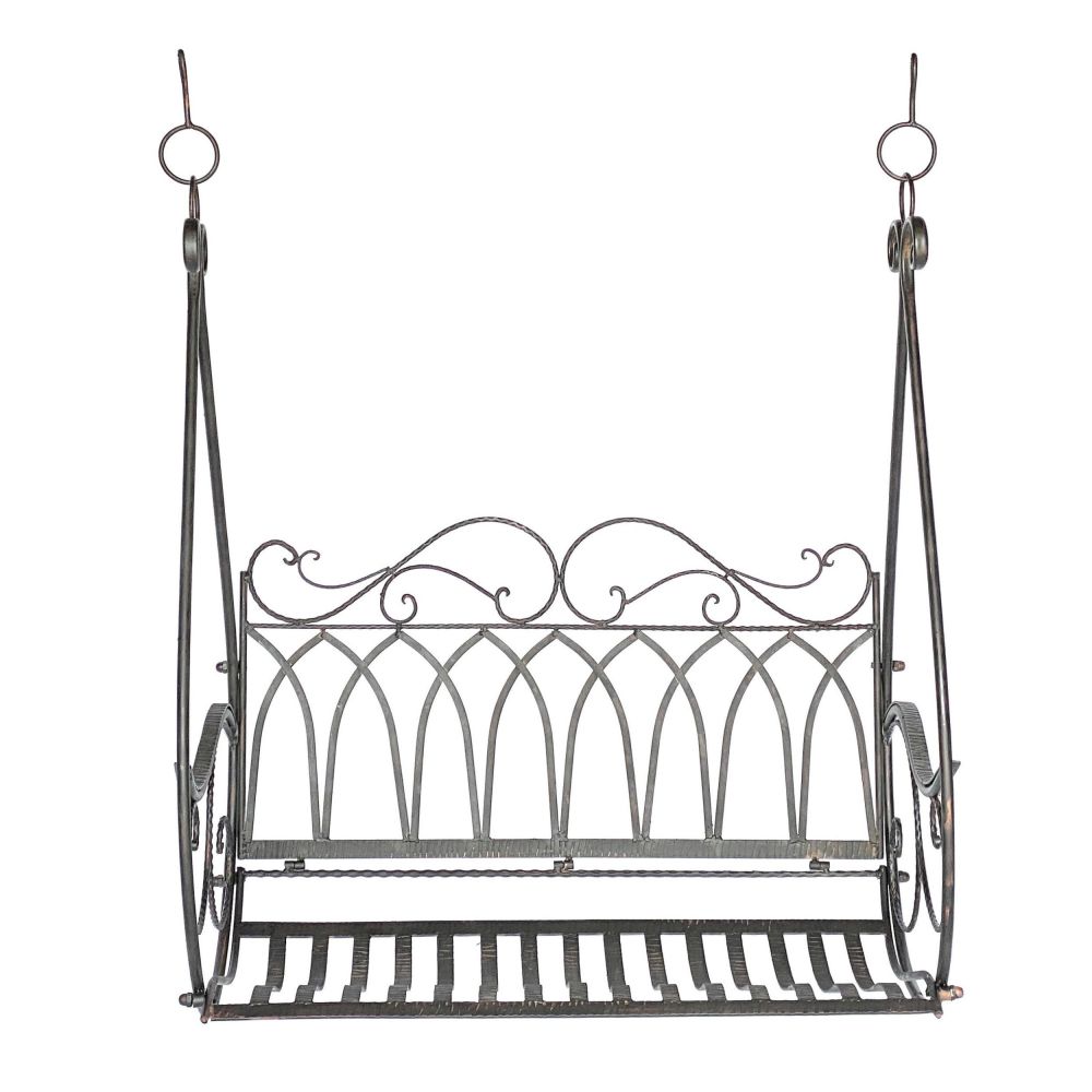 DanDiBo Outdoor Hanging Swing Bench for 2 People, Garden Swing without Frame, Model 1868, Metal Hanging Bench with Chain, Weather-Resistant