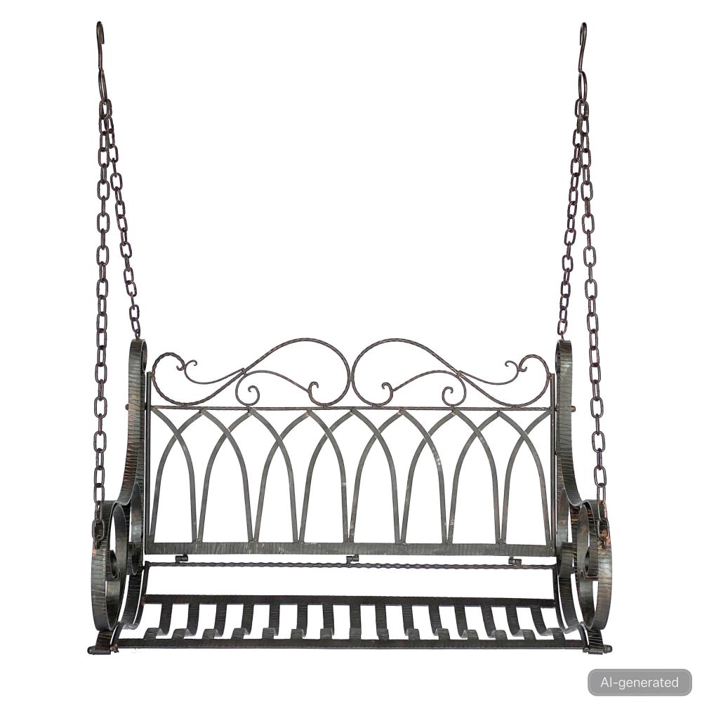 DanDiBo Schaukelbank Outdoor zum Hängen 2 Sitzer Hollywoodschaukel ohne Gestell 18688 Garden Swing Hängebank Metall mit Kette Gartenschaukel Wetterfest