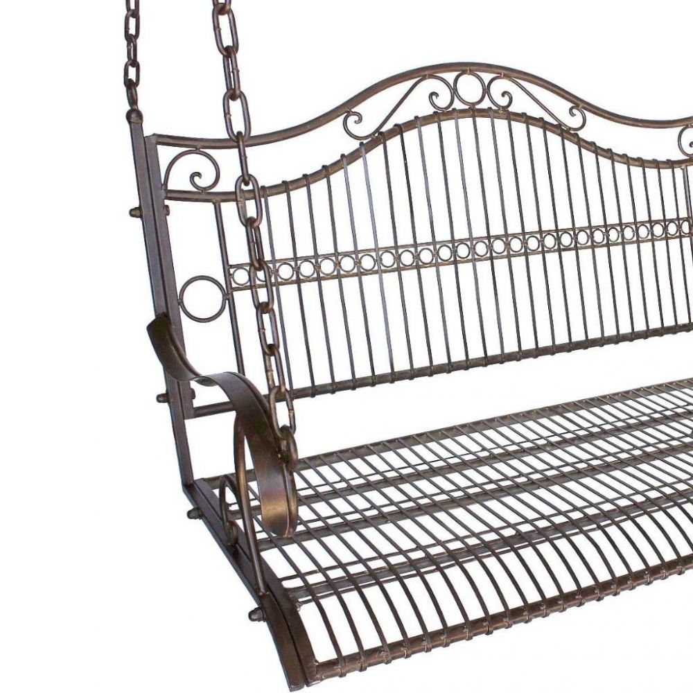 DanDiBo Outdoor Hanging Swing Bench 2-Seater Hollywood Swing without Frame 82505 Garden Swing Metal Hanging Bench with Chain Weatherproof