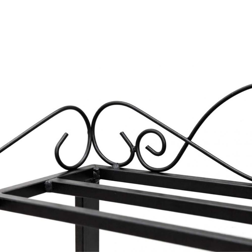 DanDiBo Schuhregal Schmal Platzsparend Schuhschrank 92cm 21236 Mi-2 Metall Schwarz Klein Shoe Rack Schuh Regal Schuhorganizer