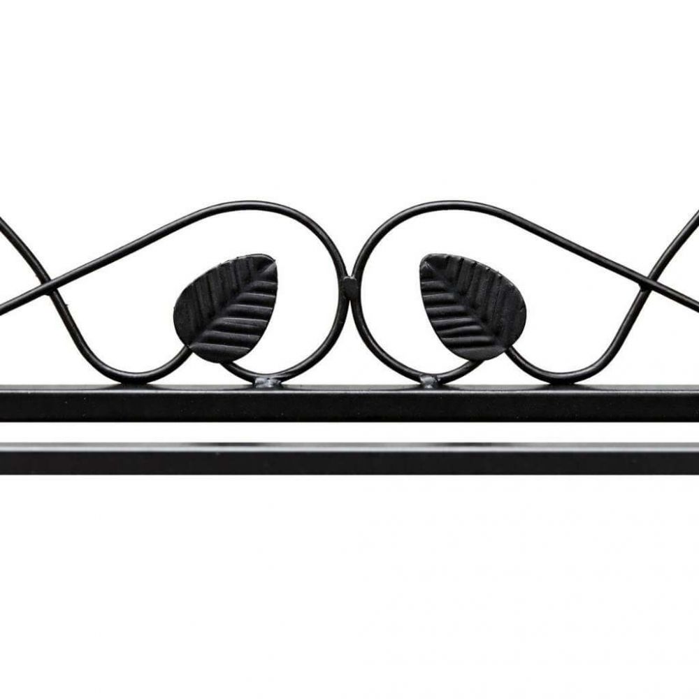 DanDiBo Schuhregal Schmal Platzsparend Schuhschrank 92cm 21237 Mi-1 Metall Schwarz Klein Shoe Rack Schuh Regal Schuhorganizer