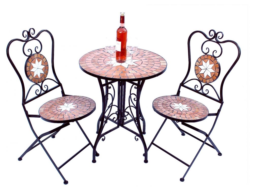 Seating group Merano 12001-2 Garden table + 2 pcs. Garden chair Mosaic table 2x chair