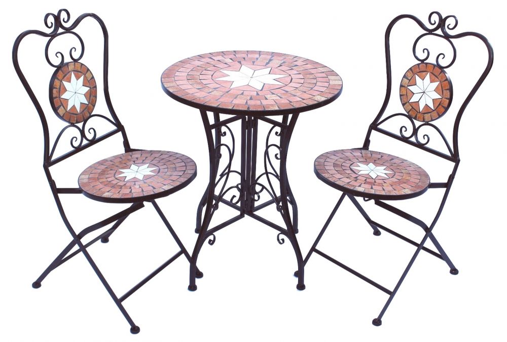 Seating group Merano 12001-2 Garden table + 2 pcs. Garden chair Mosaic table 2x chair
