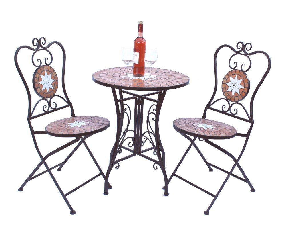 Seating group Merano 12001-2 Garden table + 2 pcs. Garden chair Mosaic table 2x chair