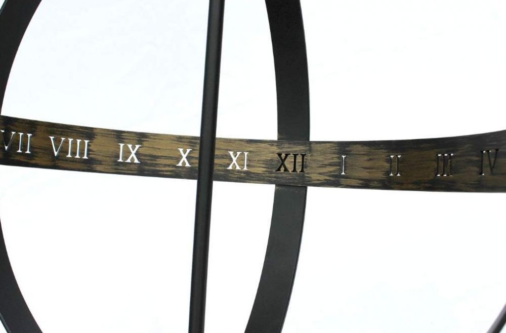 DanDiBo Sonnenuhr Garten Groß Gartenuhr Wetterfest Outdoor Metall Schwarz Schmiedeeisen Deko Wetterfest 70 cm Uhr Deko