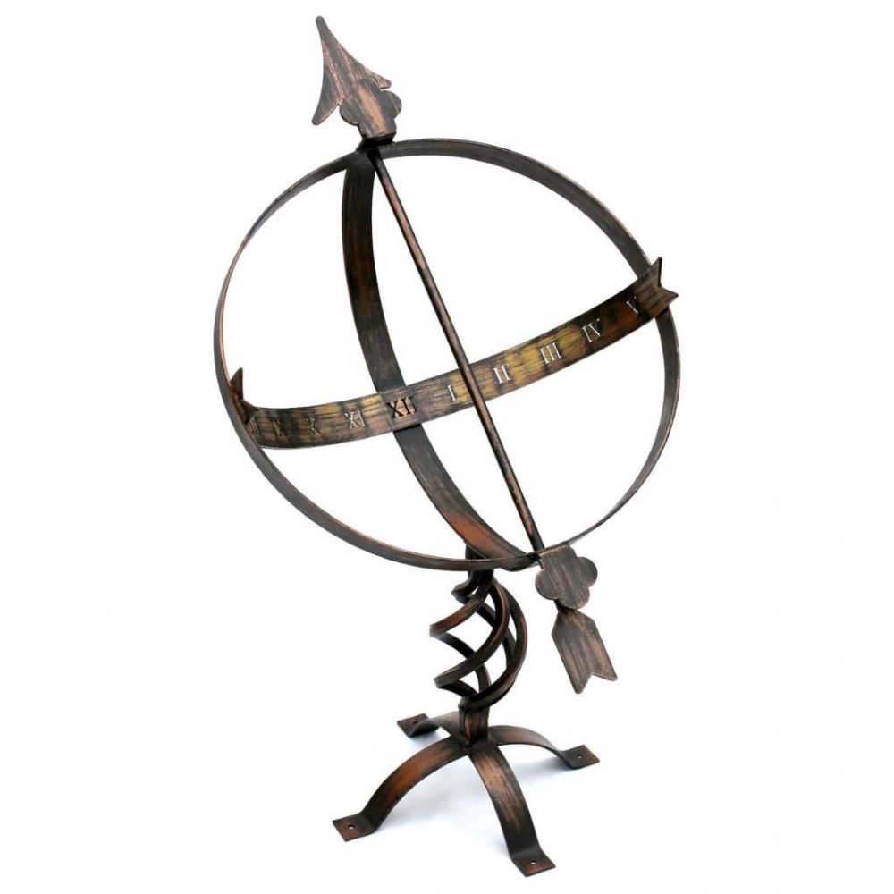 DanDiBo Sonnenuhr Garten Groß Gartenuhr Wetterfest Patina Outdoor Metall Schmiedeeisen Deko Wetterfest 70 cm Uhr Deko