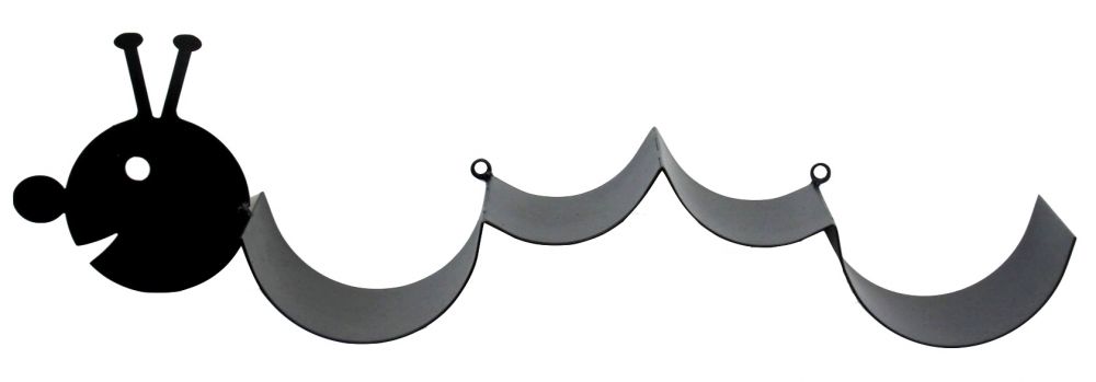 DanDiBo Toilettenpapierhalter Raupe WC Ersatzrollenhalter Wandmontage Schwarz Metall Papierhalter Rollenhalter