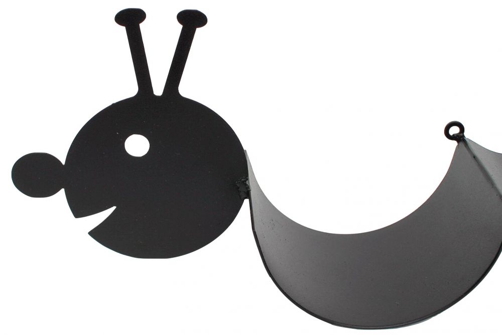 DanDiBo Toilettenpapierhalter Raupe WC Ersatzrollenhalter Wandmontage Schwarz Metall Papierhalter Rollenhalter