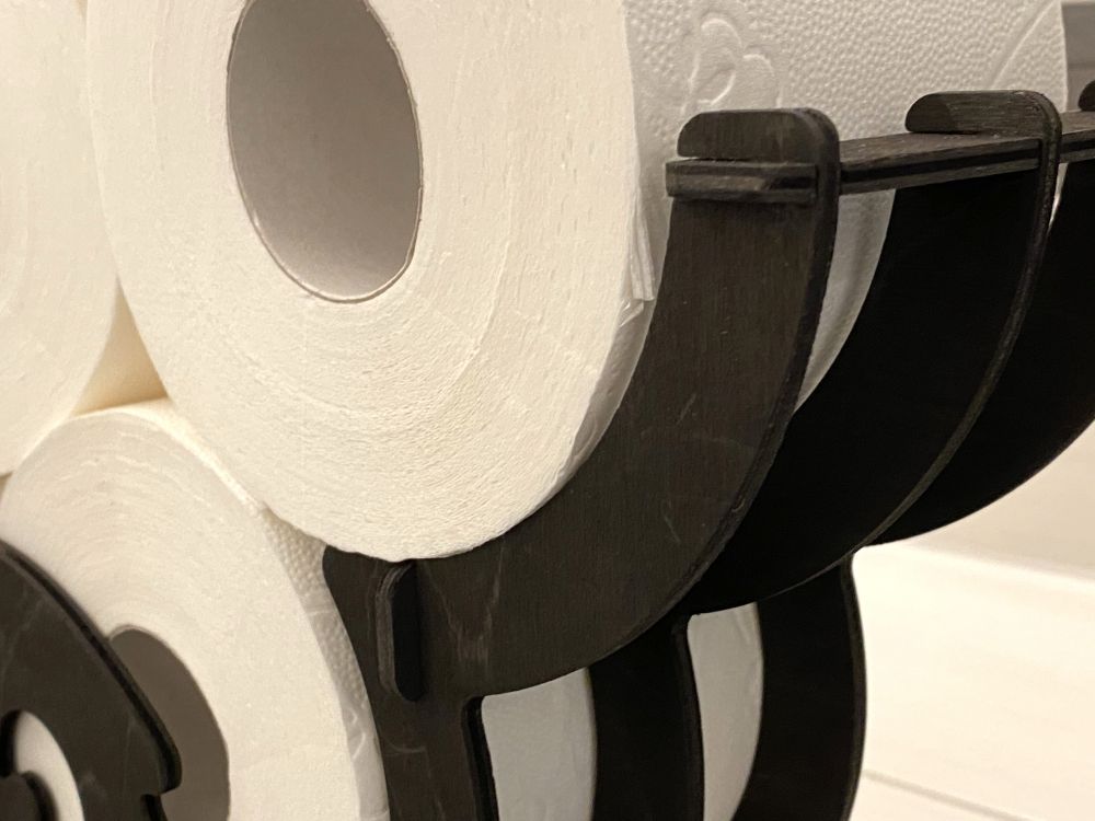 DanDiBo Toilettenpapierhalter Schaf Wand Schwarz Holz Toilettenrollenhalter WC Rollenhalter Ersatzrollenhalter Klopapierhalter