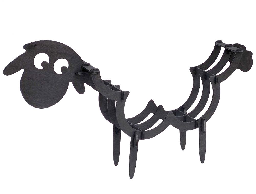 DanDiBo Toilet roll holder Black Wood Sheep Toilet roll holder Toilet roll holder Free-standing Toilet paper holder Toilet roll holder