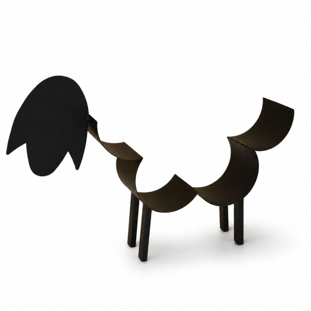 DanDiBo Freestanding Toilet Paper Holder Black Metal 93848 Sheep Toilet Roll Holder WC Roll Stand Freestanding Toilet Paper Storage