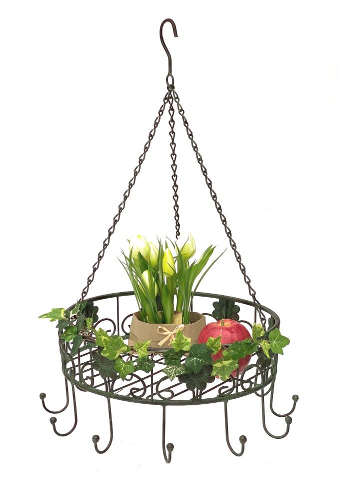 DanDiBo Topfhänger 96006 Pfannenhänger D-39 cm Deckenregal Hängeregal Hänger Wurstkrone