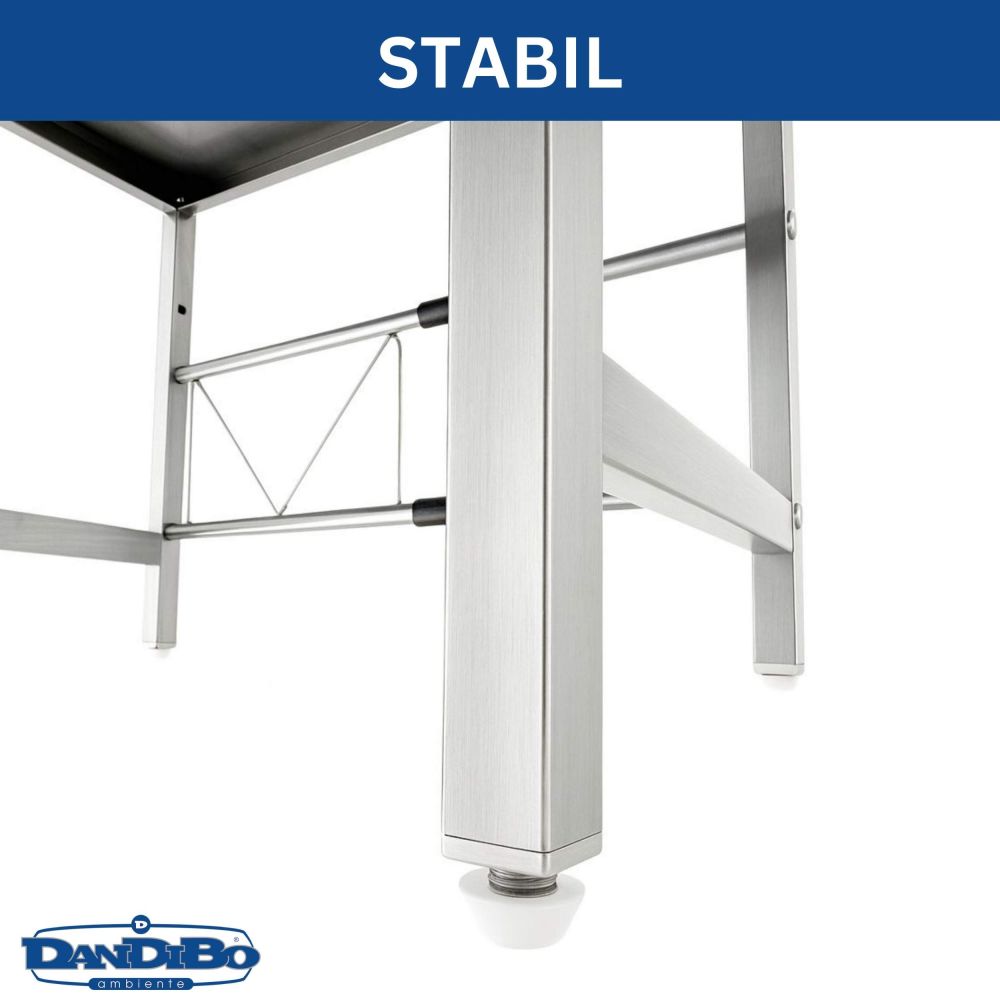 DanDiBo Verstellbares Küchenregal Edelstahl für Arbeitsplatte Stehend 2 Stufig 40-64 cm Regal Küche 96685 Standregal