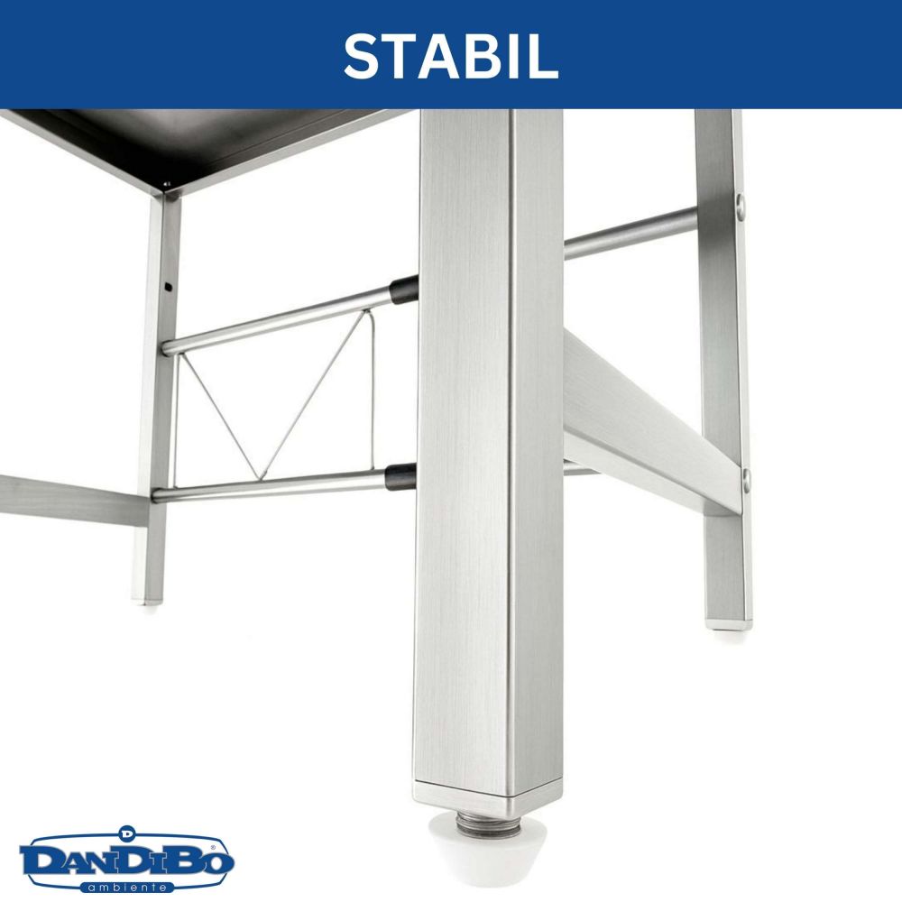 DanDiBo Verstellbares Mikrowellenregal Edelstahl 2 Stufig 40-64 cm Mikrowellen Regal 96685 Stehend Mikrowellenständer Küchenregal