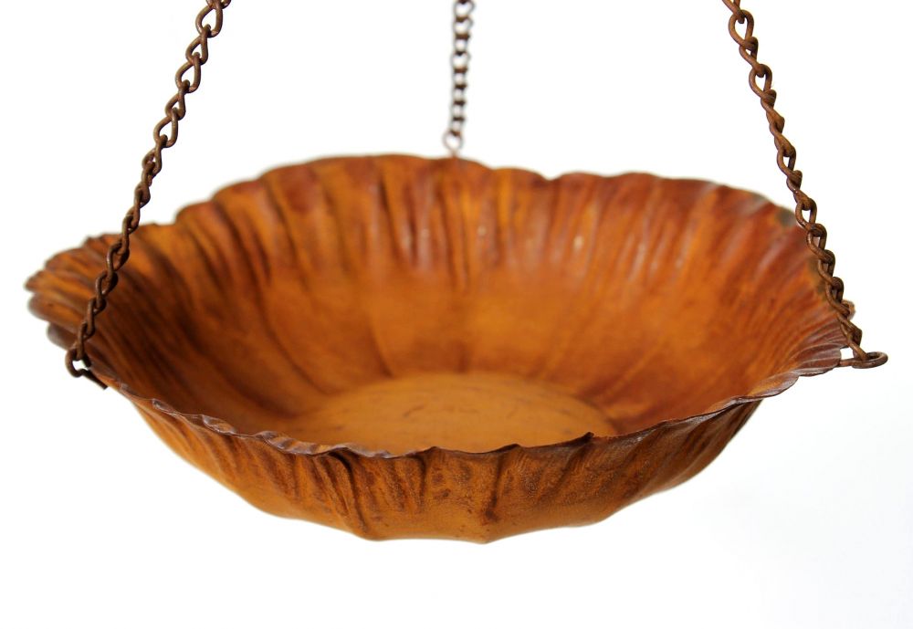 Bird Feeder Hanging Metal 70185 Feeding Station Hanging Rust Antique Bird Feeder