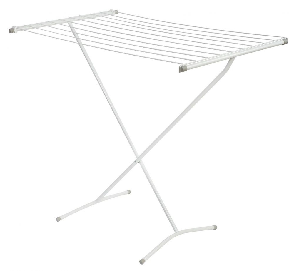 DanDiBo Bath drying rack Stand dryer White 93874 Foldable Narrow Metal without wings without castors Space-saving Foldable