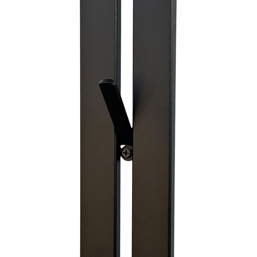 DanDiBo Wandgarderobe Schwarz Metall 2er Set Modern 96779 Garderobe Wand mit Haken Garderobenleiste Hakenleiste Garderobenhaken