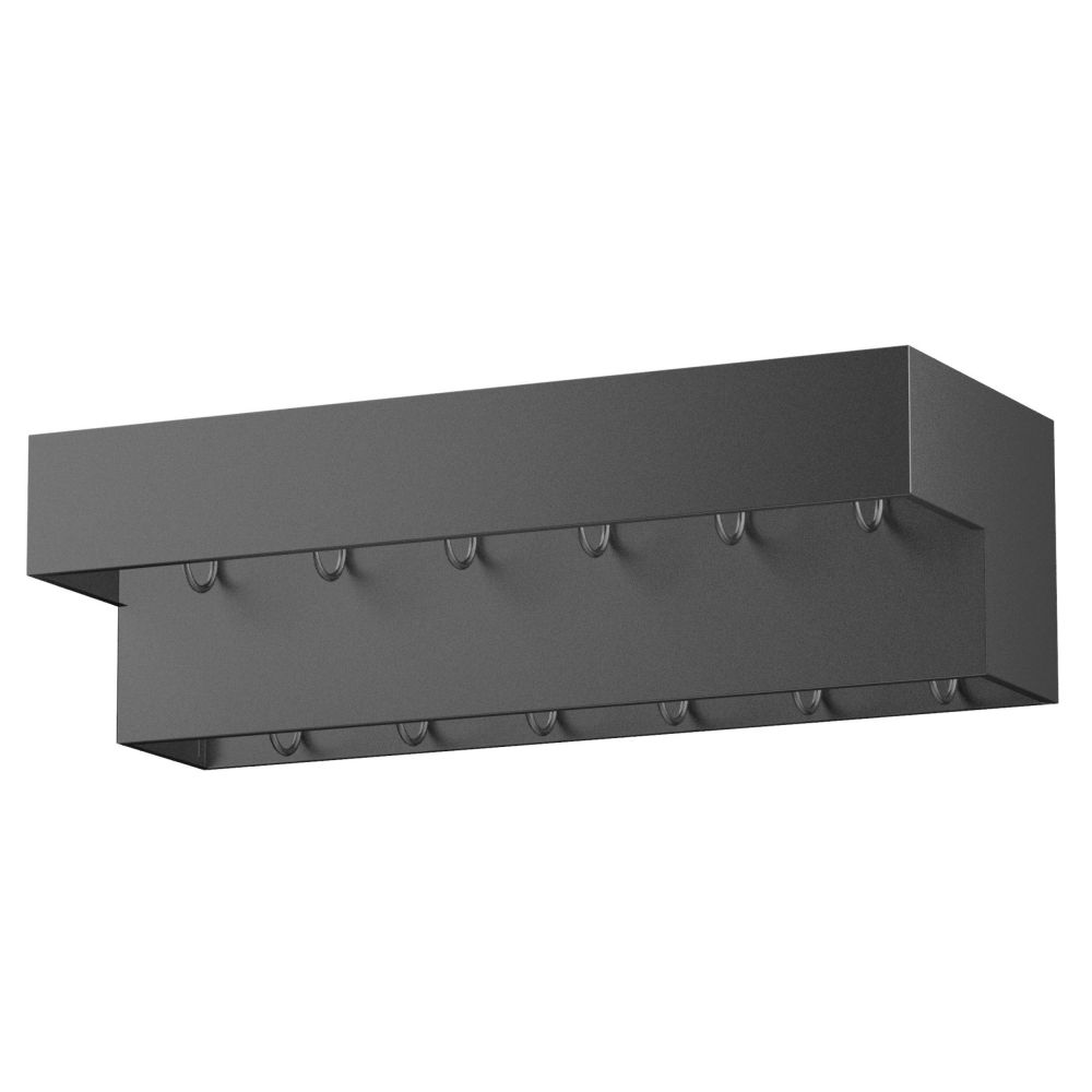 DanDiBo Wandgarderobe mit Ablage 60 cm Metall 96741 Garderobenleiste Hängegarderobe Garderobenhaken Kleiderhaken Garderobe Hängend Modern