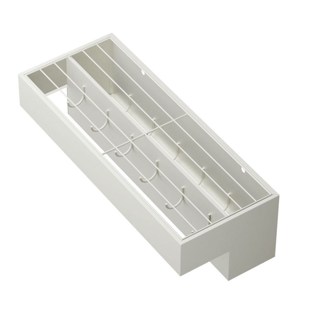 DanDiBo Wandgarderobe mit Ablage 60 cm Metall 96742 Weiß Garderobenleiste Hängegarderobe Garderobenhaken Kleiderhaken Garderobe Wand Hängend Modern