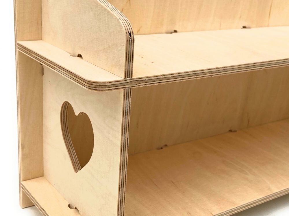 DanDiBo Wandregal aus Holz hell Hängeregal 96155 Wandorganizer mit Ablagefach 40 cm Aufbewahrungsregal hängend