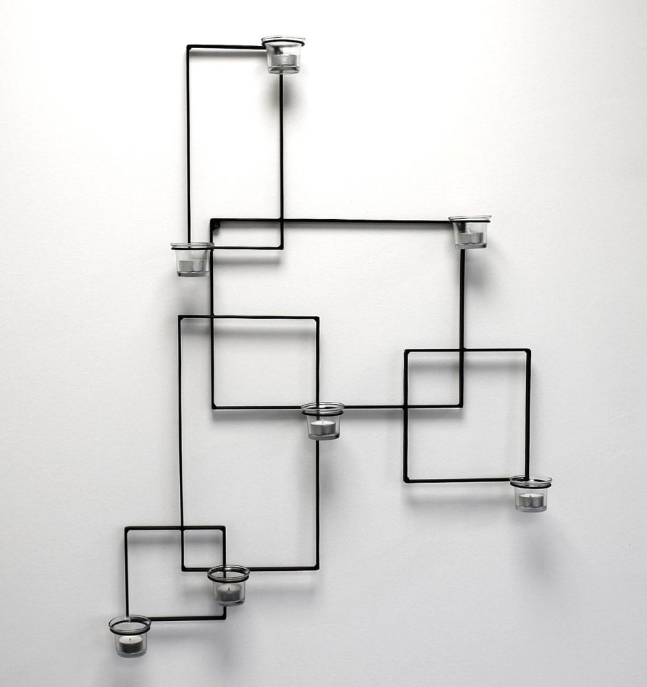 DanDiBo Wandteelichthalter Alegria Metall Wand Schwarz Teelichthalter Kerzenhalter Wandkerzenhalter Wandleuchter