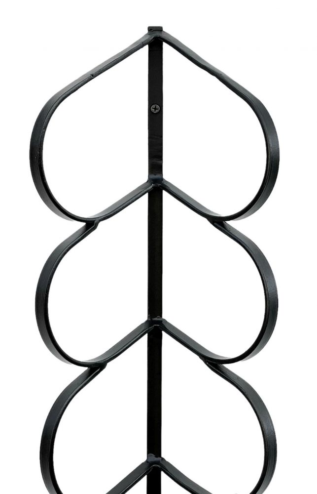 DanDiBo Weinregal 7 Herzen Wandmontage Metall Schwarz 96317 Flaschenständer für 7 Flaschen Flaschenregal Flaschenhalter Weinflaschenregal