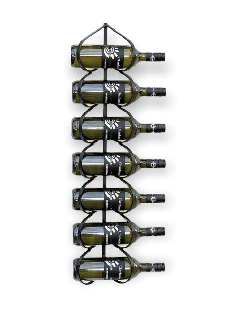 DanDiBo Weinregal 7 Herzen Wandmontage Metall Schwarz 96317 Flaschenständer für 7 Flaschen Flaschenregal Flaschenhalter Weinflaschenregal