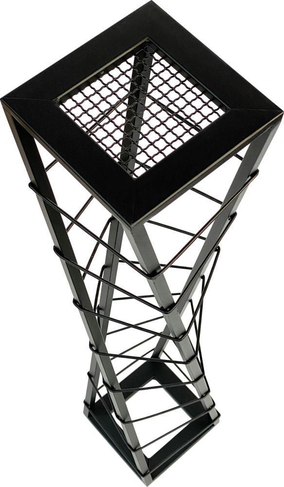 DanDiBo Design Weinregal Metall Schwarz Blumensäule Esperanza 80 cm Flaschenregel Stehend Flaschenständer Flaschenhalter Schwarz Blumenständer