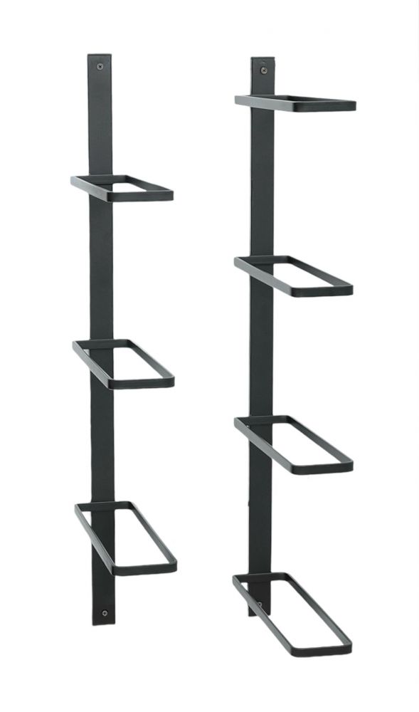 DanDiBo Weinregal Metall Schwarz Ecke Wand 2.Teilig Eckregal Flaschenregal 96326 Flaschenhalter Wandmontage Modern Wandhalter Wandregal für 7 Flaschen