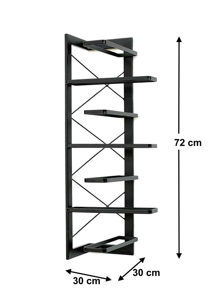 DanDiBo wine rack metal black corner wall 70 cm corner shelf bottle rack 96292 bottle holder wall mounting modern wall holder wall shelf for 7 bottles