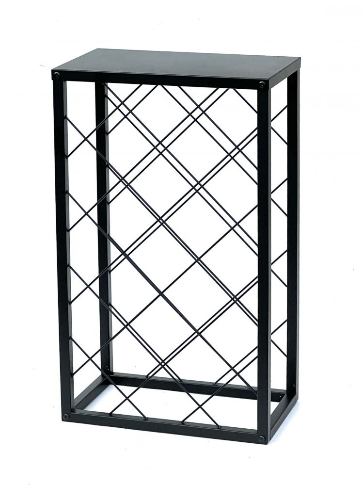 DanDiBo Wine rack Metal Black Standing 96434 Bottle rack 68 cm Wine holder Bottle holder Modern for 20 bottles