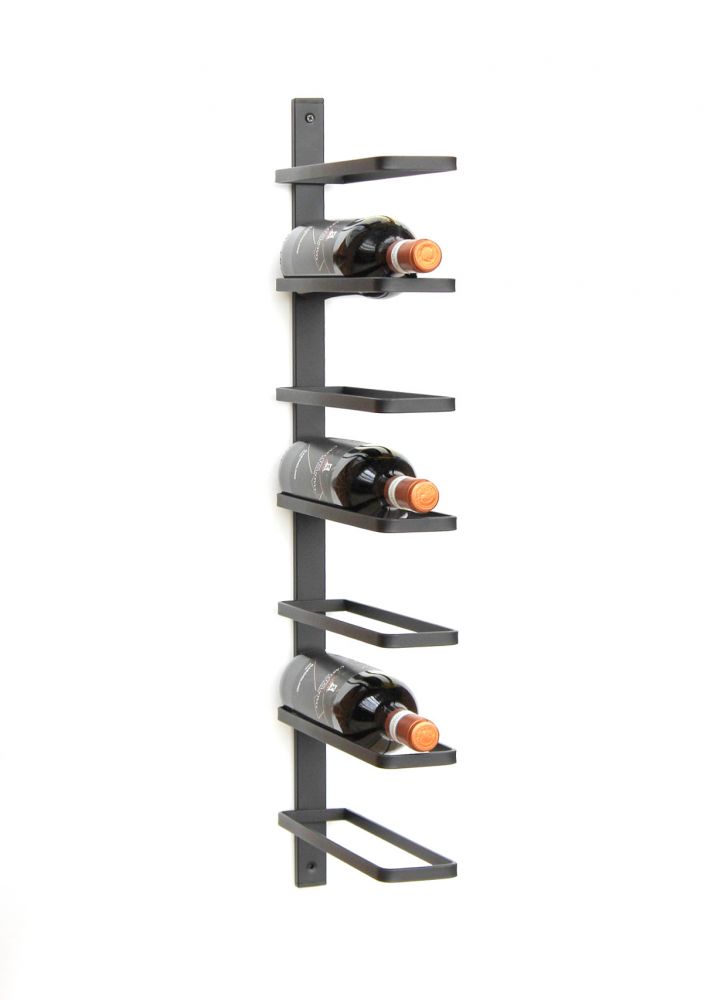 DanDiBo Wine rack Metal Wall Black 93885 Bottle rack Bottle holder Wall mounting Modern Wall holder Wall rack for 7 bottles