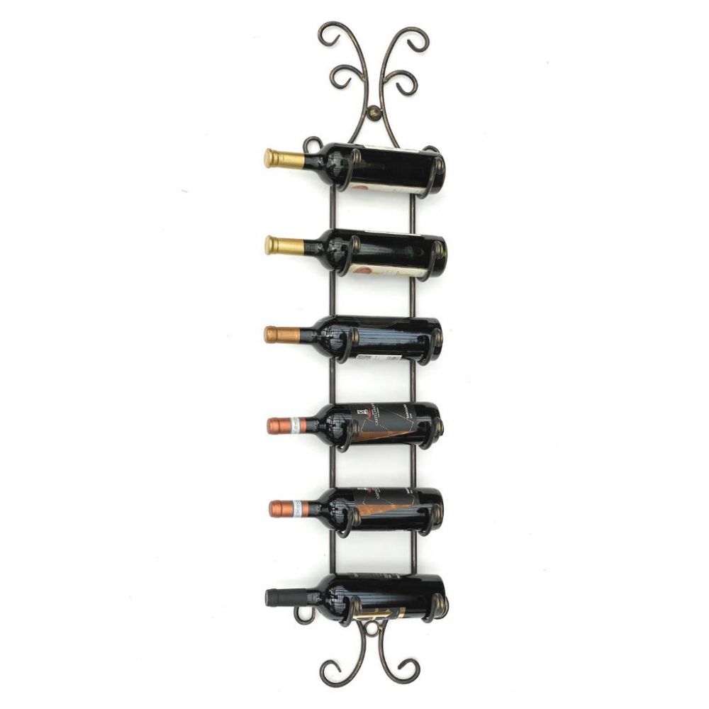 DanDiBo Wine Rack Wall Metal Bottle Rack Narrow Shelf 6 Bottles 568 Wine Rack Wine Bottle Rack Bar Wine Shelf Beverage Rack Bottle Holder
