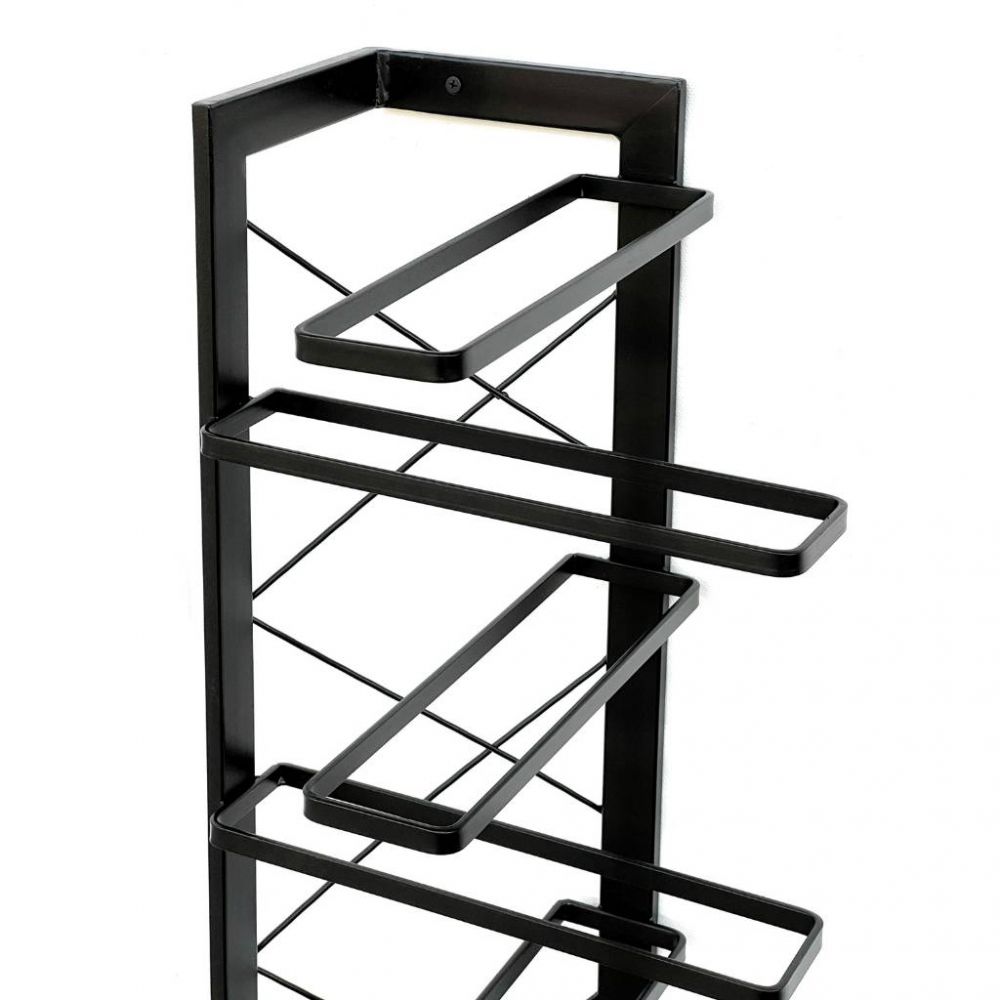 DanDiBo Weinregal Wand Hängend Metall Flaschenregal Eckregal 96292 Schwarz Weinflaschenhalter Weinhalter Bar Regal Wandregal wine rack