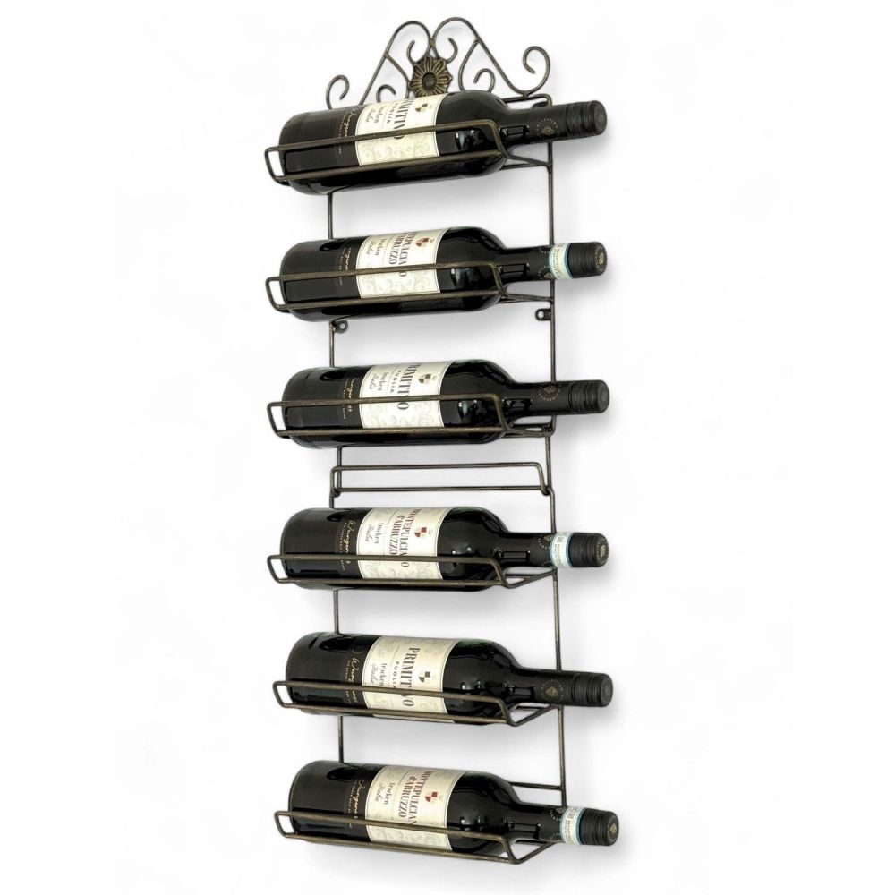 DanDiBo Weinregal Wand Metall Schwarz 240404 Flaschenregal Schmal Wandmontage Wine Rack Weinflaschenhalter Weinhalter Flaschenhalter