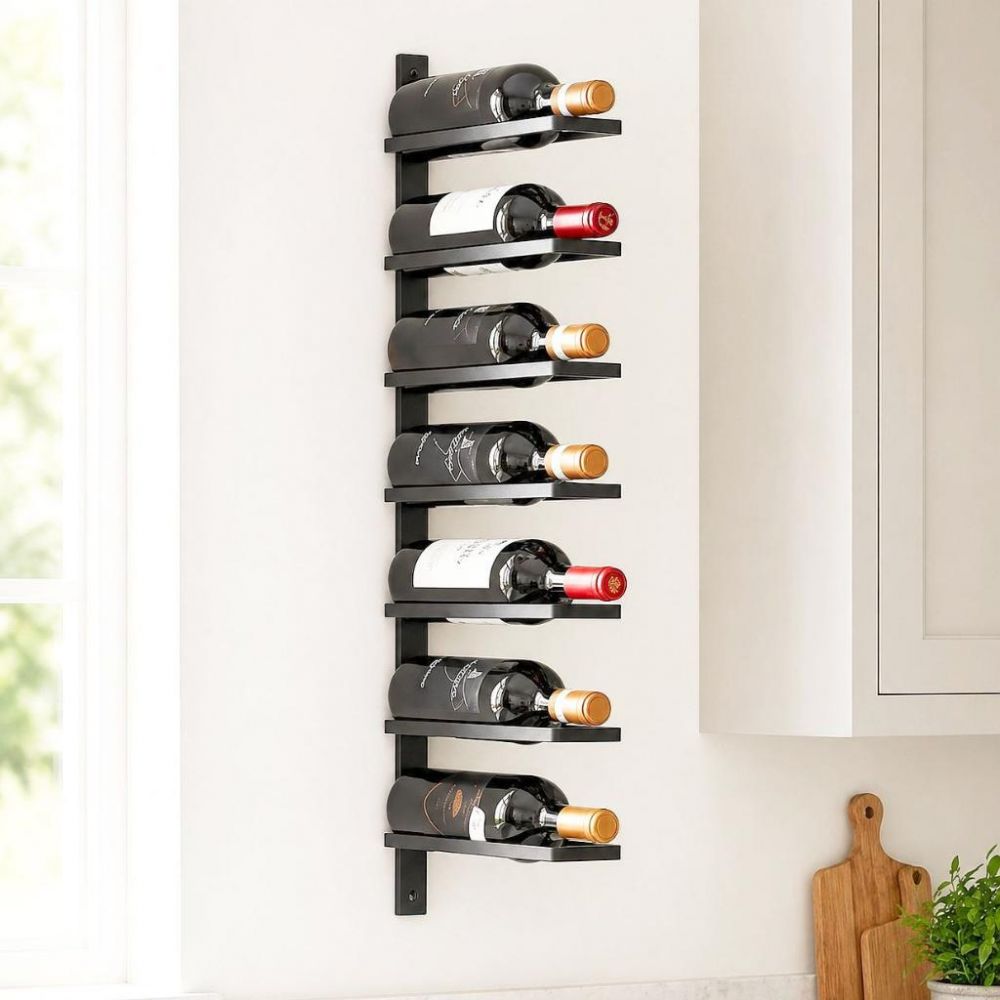 DanDiBo Weinregal Wand Metall Schwarz 93885  Flaschenregal Weinflaschenhalter Weinhalter Wine Rack